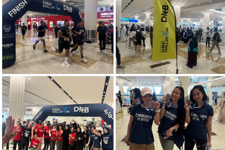 Dubai Airport Terminal 3 indoor running track